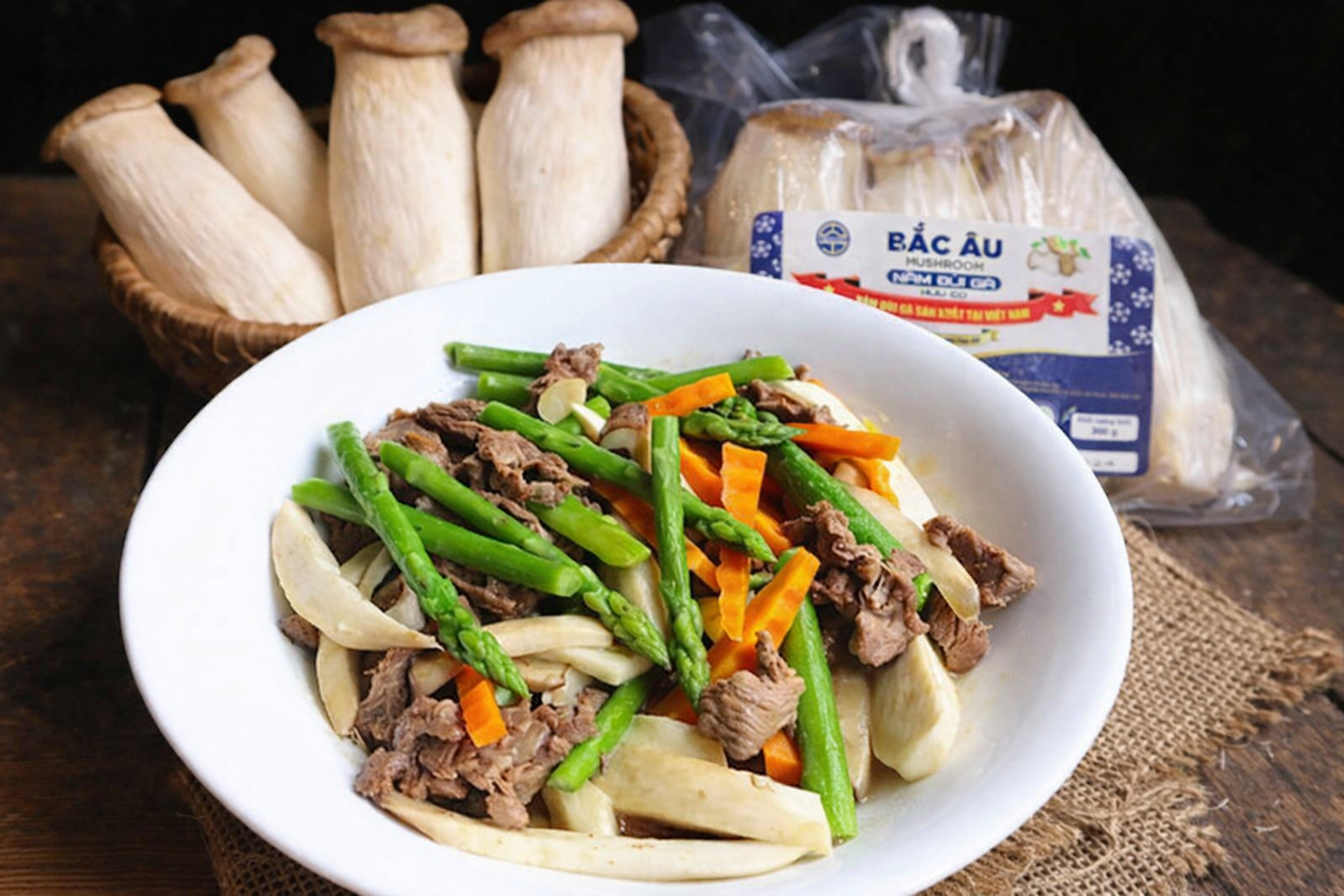 Nấm Đùi Gà Bắc Âu khi chế biến món ăn